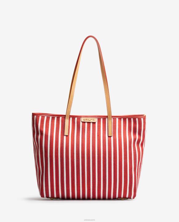 naiset Unisa jarapalla valmistettu ostoskassi punainenT08H1115