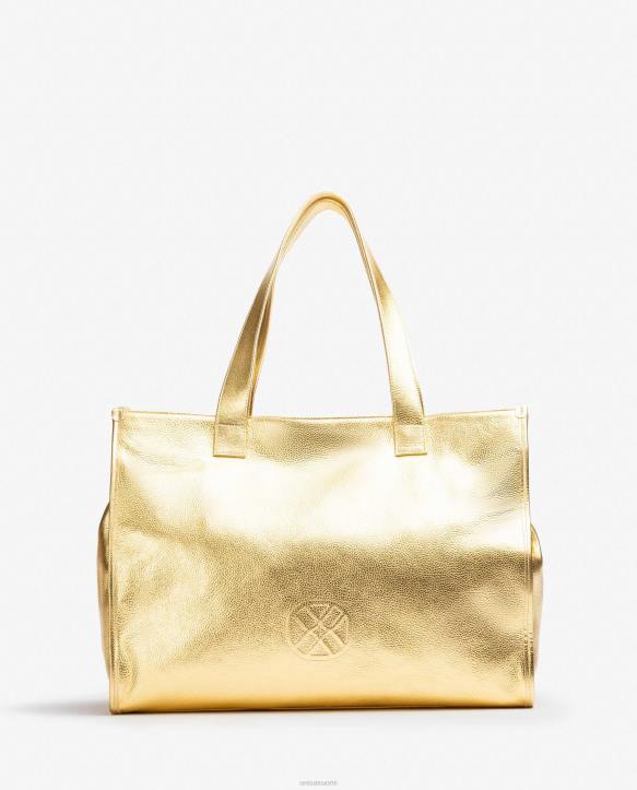 naiset Unisa metallinen nahkainen kantolaukku muotiT08H1122