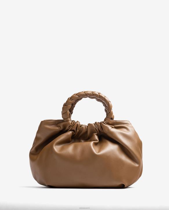 naiset Unisa pyöreä kahvallinen käsilaukku ruskeaT08H1174