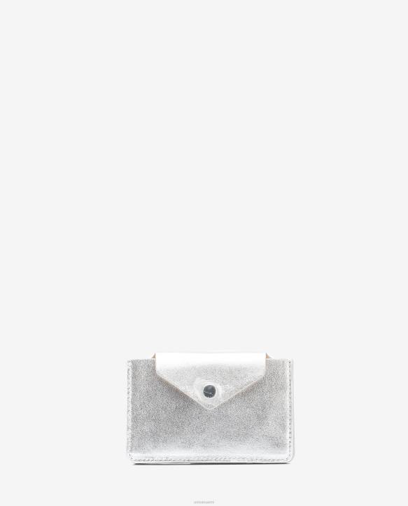 naiset Unisa nahkainen korttikotelon väri hopeaT08H1237