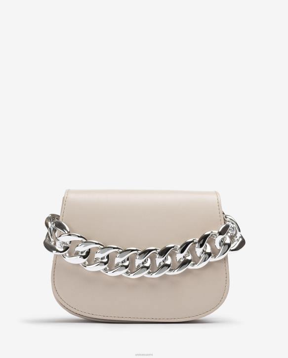 naiset Unisa käsilaukku kultaisella ketjulla beigeT08H1200