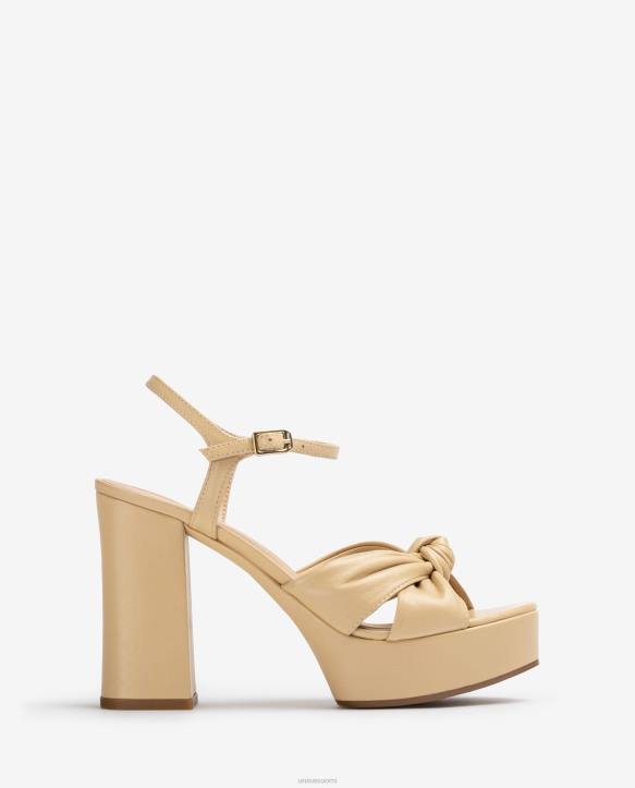 naiset Unisa korkokenkiä ja alusta sandaali beigeT08H402