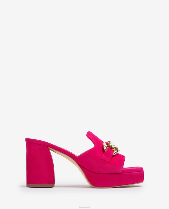 naiset Unisa mokkasandaali ketjulla vaaleanpunainenT08H221