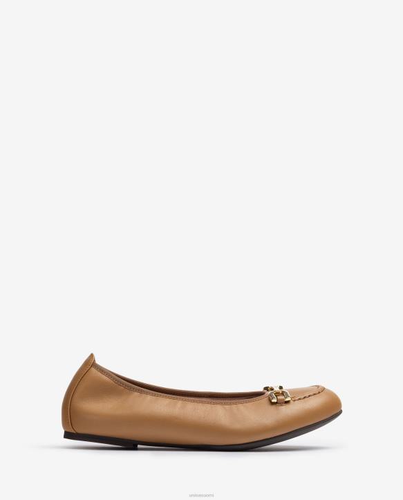 naiset Unisa balerina kenkä koristeella ruskeaT08H1267