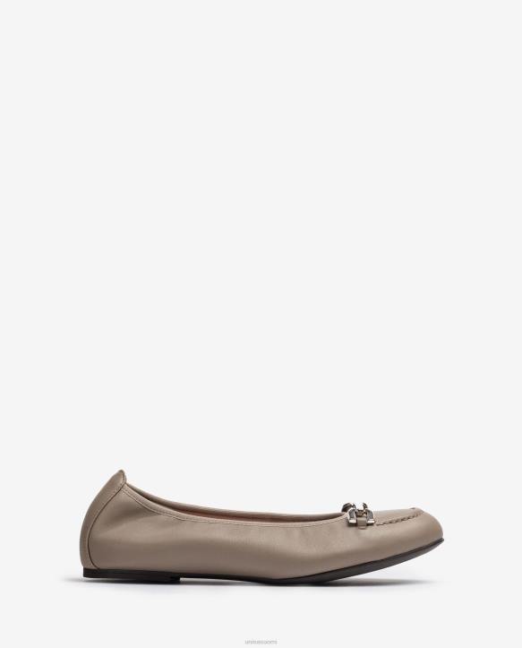 naiset Unisa balerina kenkä koristeella ruskeaT08H1268