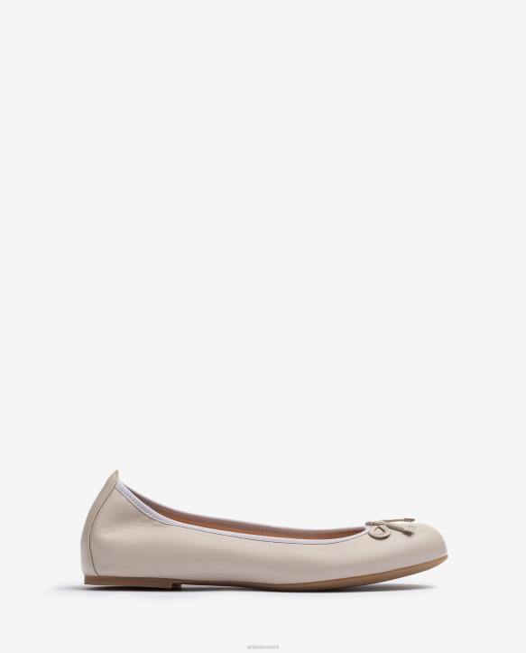 naiset Unisa pyöreäkärkinen ballerinakenkä beigeT08H642