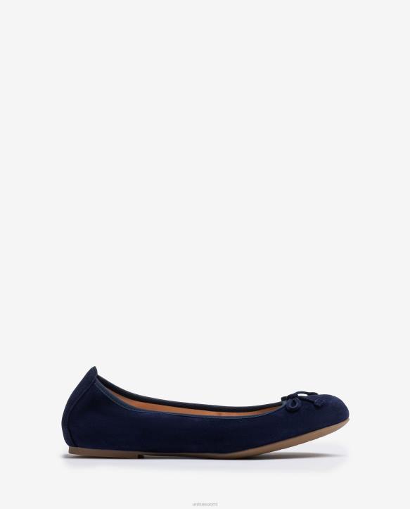 naiset Unisa pyöreäkärkinen ballerinakenkä sininenT08H638