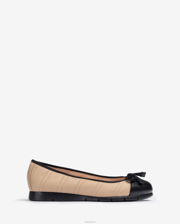 naiset Unisa tikattu balerinakenkä beigeT08H1264