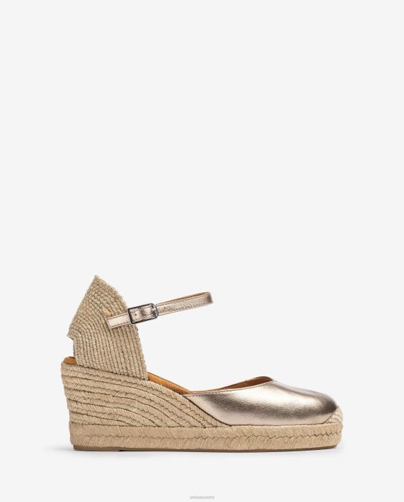 naiset Unisa espadrille vamp-heel metallinen viimeistely muotiT08H785