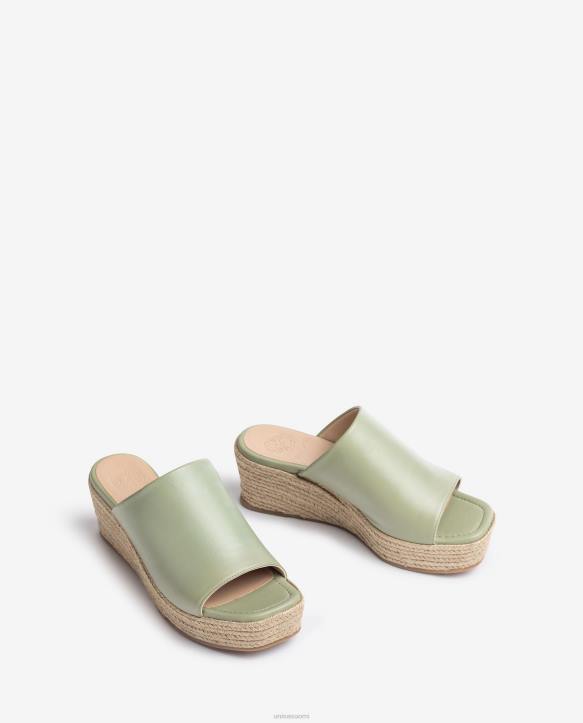 naiset Unisa kiila sandaalit neliömäisellä kärjellä vihreäT08H383
