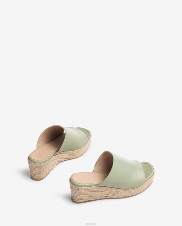 naiset Unisa kiila sandaalit neliömäisellä kärjellä vihreäT08H383