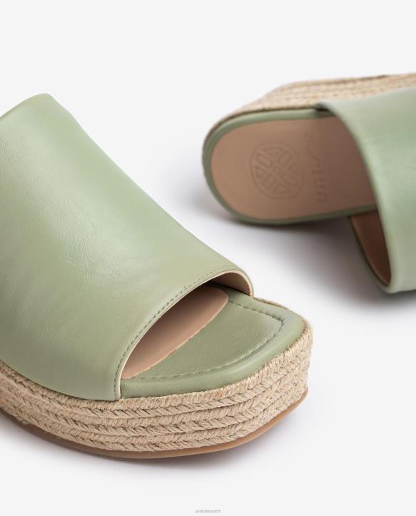 naiset Unisa kiila sandaalit neliömäisellä kärjellä vihreäT08H383