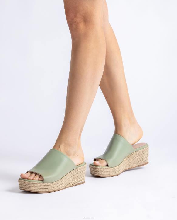 naiset Unisa kiila sandaalit neliömäisellä kärjellä vihreäT08H383