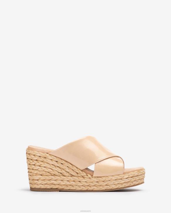 naiset Unisa leveä ristikkäishihna sandaali vaaleanpunainenT08H295