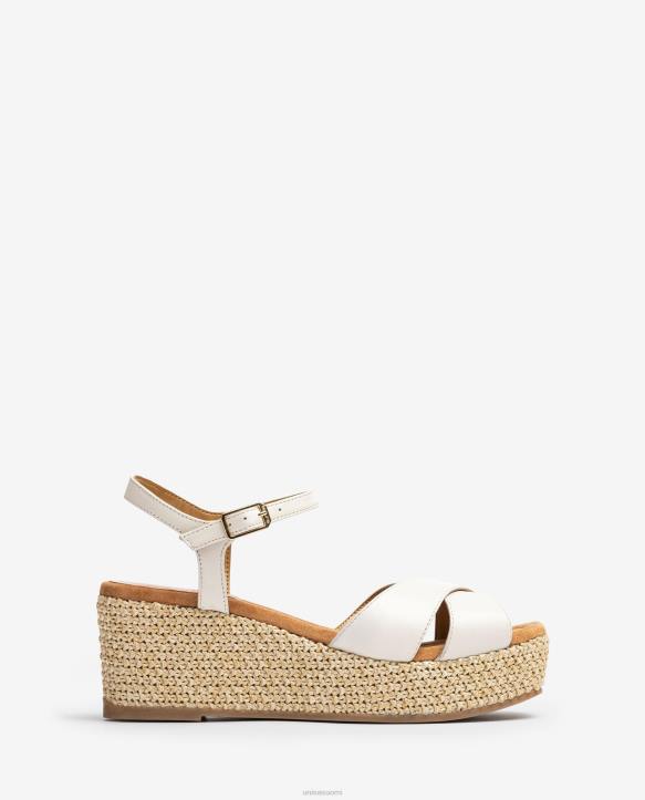 naiset Unisa sandaali, jossa raffia-korko muotiT08H167