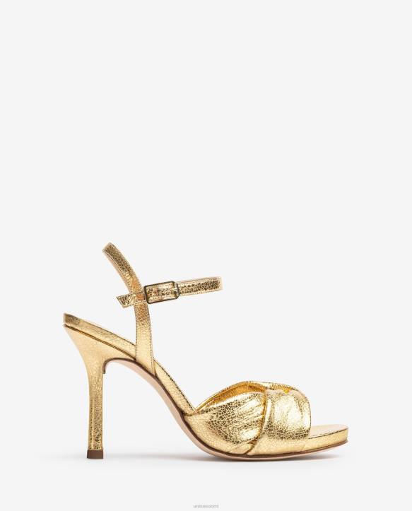 naiset Unisa crossover vamp korkokengät sandaalit kultaT08H287