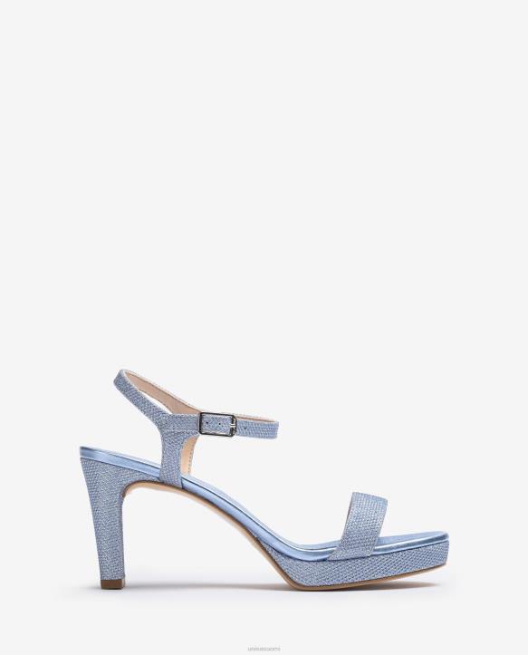 naiset Unisa kiiltävä kangas sandaali sininenT08H272