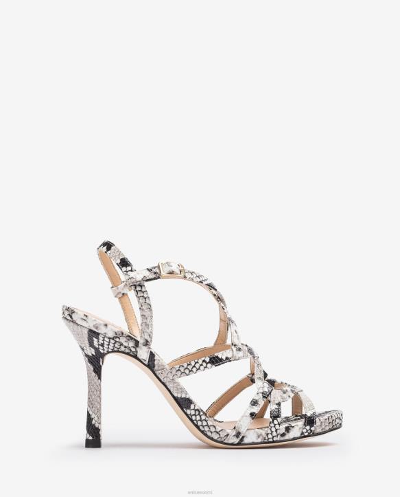 naiset Unisa korkeakorkoinen nauhallinen sandaali muotiT08H286