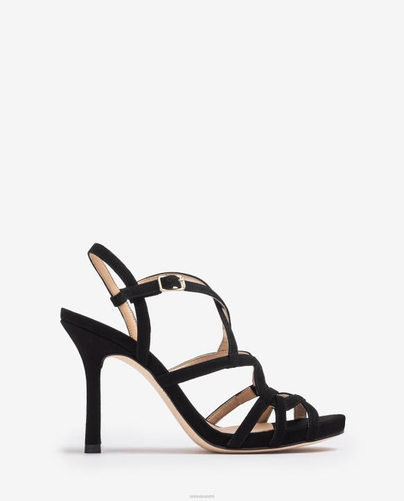 naiset Unisa korkeakorkoinen nauhallinen sandaali siroT08H285