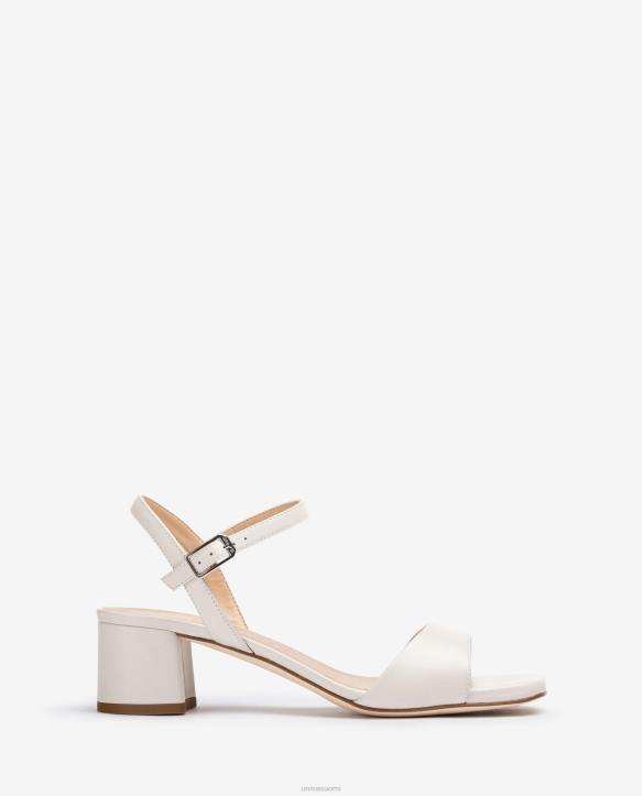 naiset Unisa leveäkorkoinen sandaali valkoinenT08H434