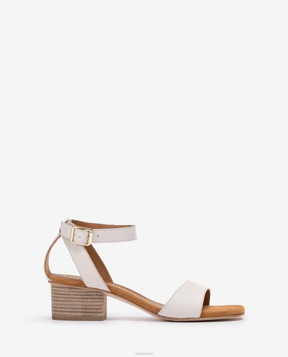 naiset Unisa leveäkorkoiset sandaalit valkoinenT08H382
