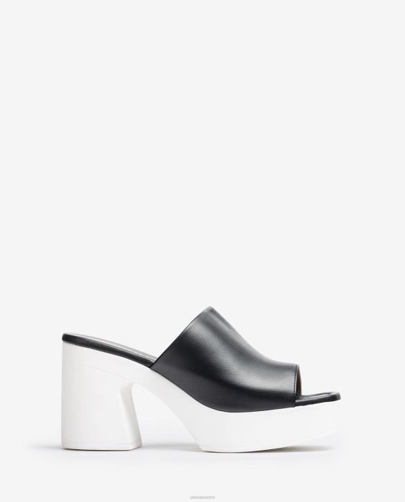 naiset Unisa leveä vamp-sandaali lohkokorolla mustaT08H235