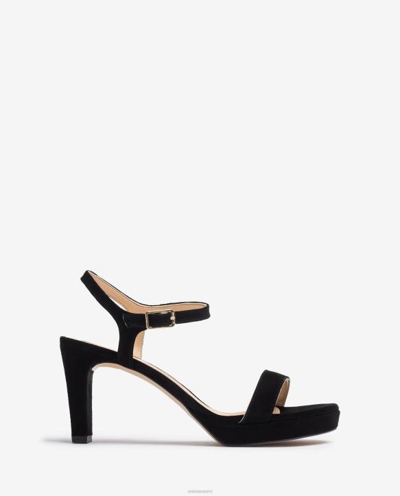 naiset Unisa mokka sandaali mustaT08H275