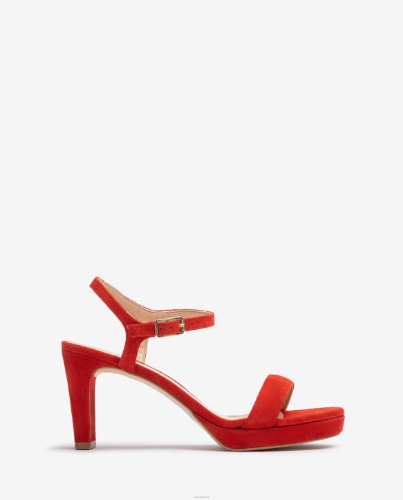 naiset Unisa mokka sandaali punainenT08H276