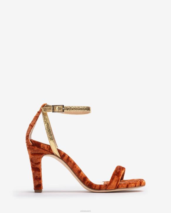 naiset Unisa samettisandaali oranssiT08H1317