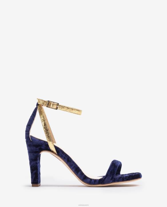 naiset Unisa samettisandaali sininenT08H1315