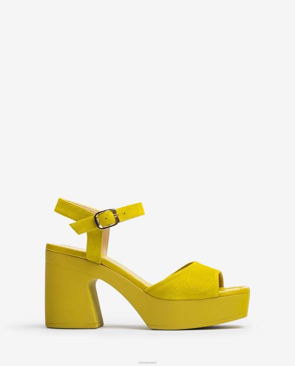 naiset Unisa sandaali, jossa on yhteensopiva lohkokorko vihreäT08H85