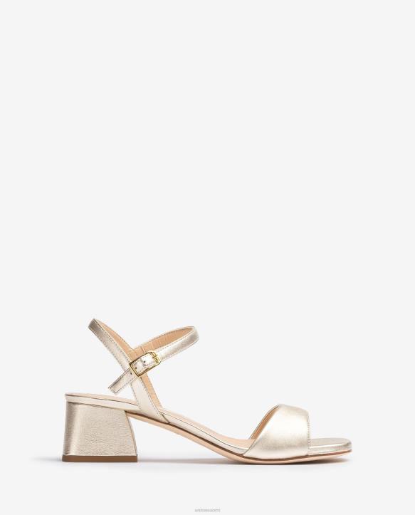 naiset Unisa sandaali leveällä kantapäällä kultaT08H37