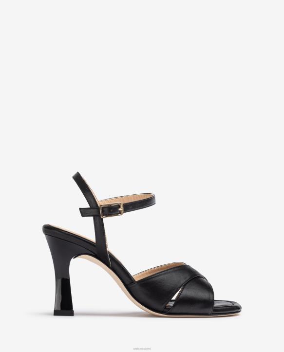 naiset Unisa sandaali ristikkäin mustaT08H270