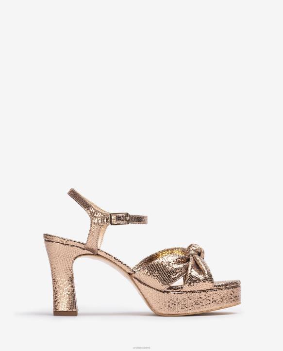 naiset Unisa sandaali solmituilla olkaimilla pronssiT08H1309