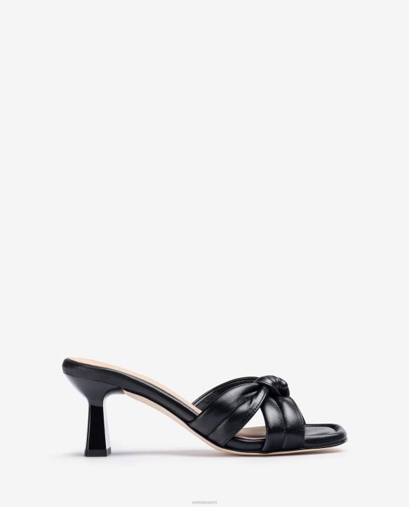 naiset Unisa solmittu hihna sandaali mustaT08H307