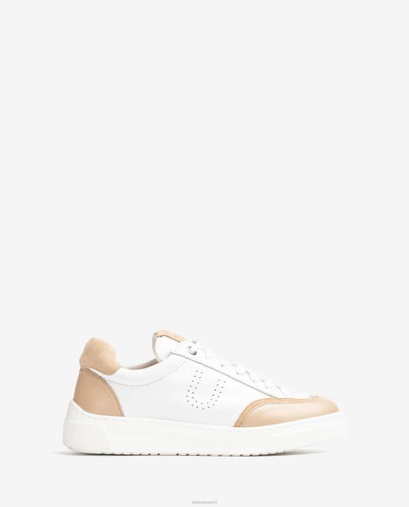 naiset Unisa lenkkari, jossa kontrastivärinen kärki ja kantapää valkoinenT08H649