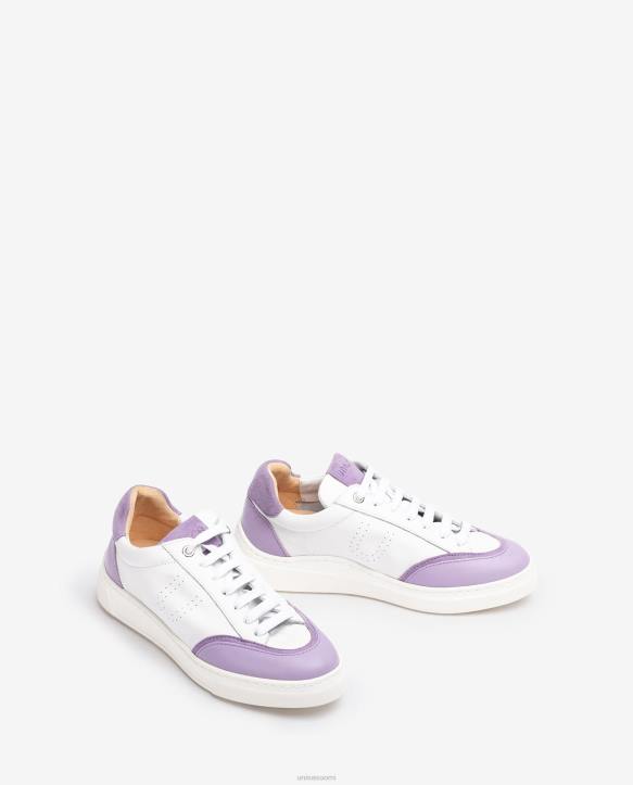 naiset Unisa lenkkari, jossa kontrastivärinen kärki ja kantapää valkoinenT08H651