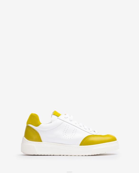 naiset Unisa lenkkari, jossa kontrastivärinen kärki ja kantapää valkoinenT08H652