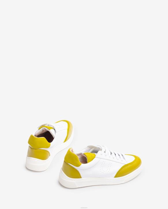 naiset Unisa lenkkari, jossa kontrastivärinen kärki ja kantapää valkoinenT08H652