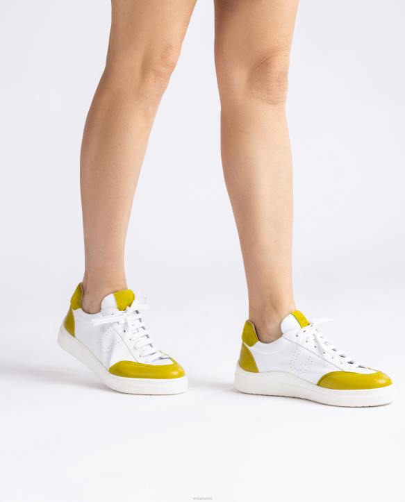 naiset Unisa lenkkari, jossa kontrastivärinen kärki ja kantapää valkoinenT08H652