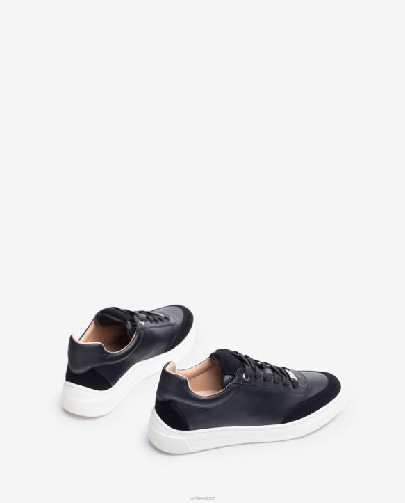 naiset Unisa lenkkarit, joissa on kontrastivärinen kärki ja kantapää mustaT08H1239