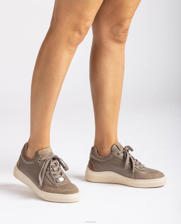 naiset Unisa lenkkarit, joissa on kontrastivärinen kärki ja kantapää ruskeaT08H1240