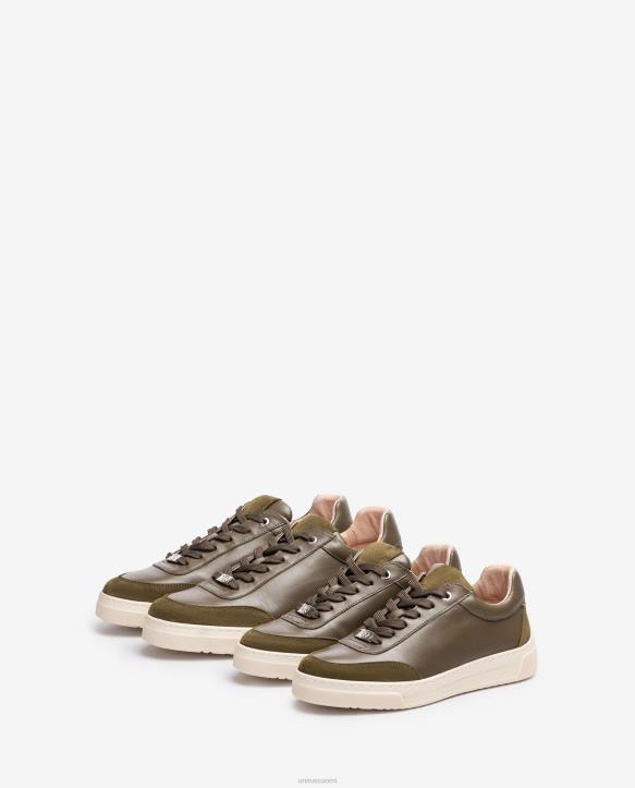 naiset Unisa lenkkarit, joissa on kontrastivärinen kärki ja kantapää vihreäT08H1244