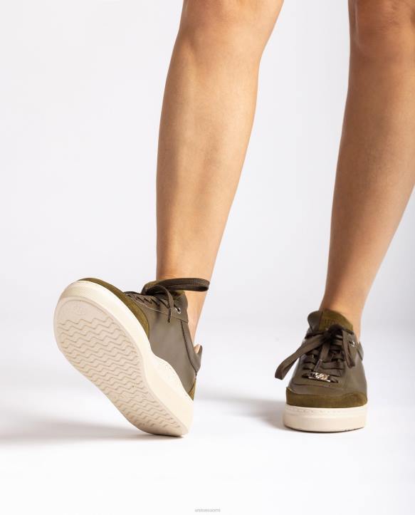 naiset Unisa lenkkarit, joissa on kontrastivärinen kärki ja kantapää vihreäT08H1244