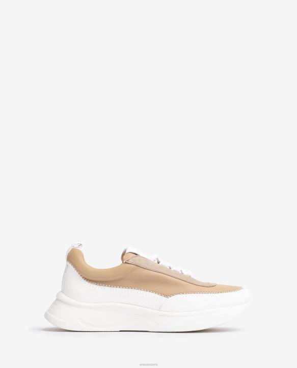 naiset Unisa lenkkarit kontrastimateriaaleilla valkoinenT08H669