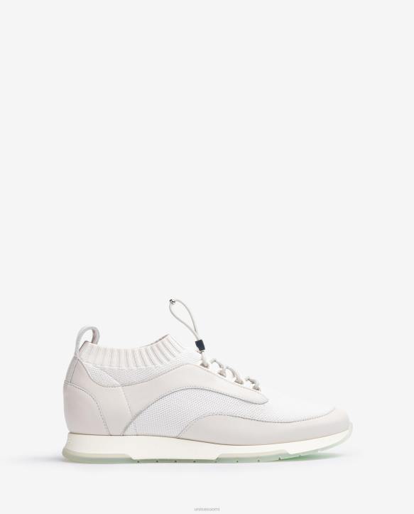 naiset Unisa yhteensopivat nahka- ja kangastennarit valkoinenT08H677