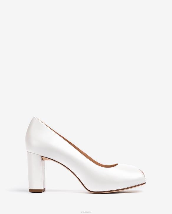 naiset Unisa morsiamen korkokengät nahkaiset peep toe -kengät muotiT08H842