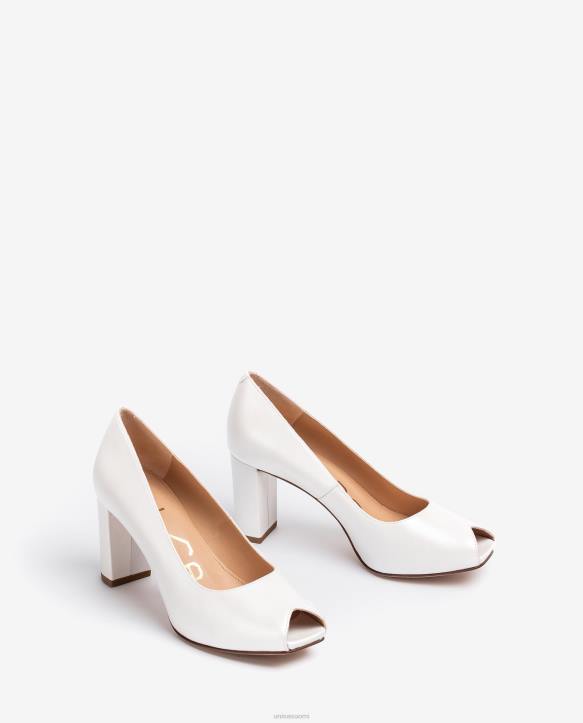 naiset Unisa morsiamen korkokengät nahkaiset peep toe -kengät muotiT08H842