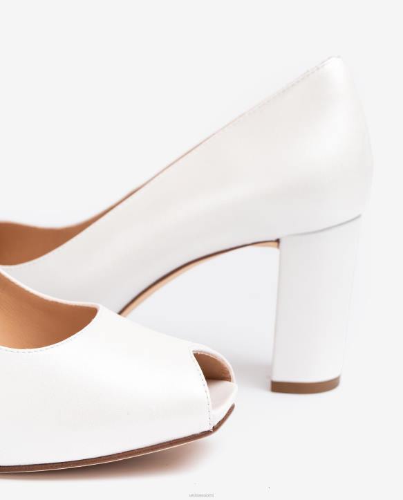 naiset Unisa morsiamen korkokengät nahkaiset peep toe -kengät muotiT08H842