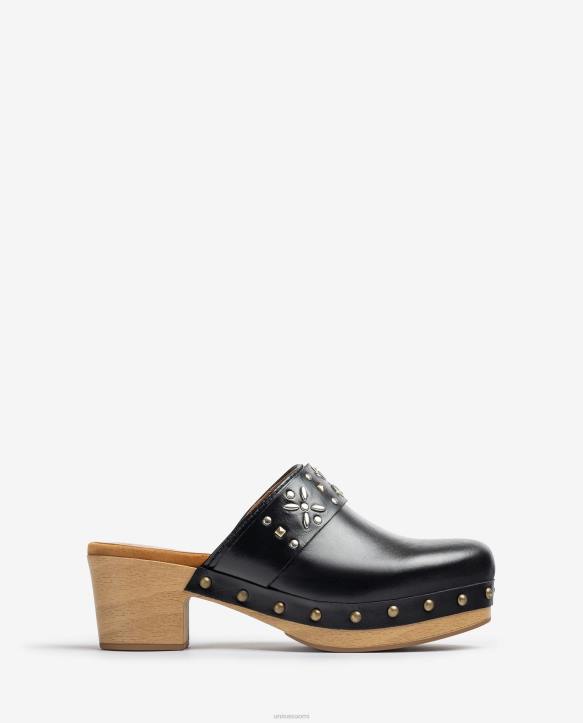 naiset Unisa muuli nastoilla mustaT08H821